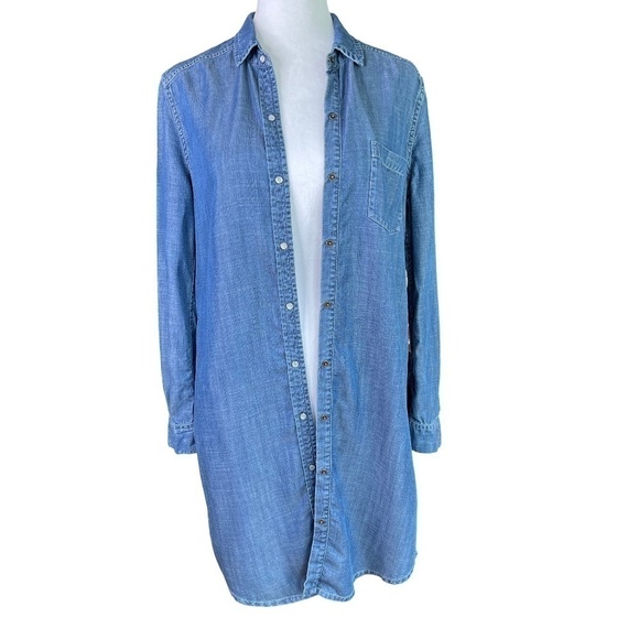 Short Denim Shirtdress with Long Sleeves by Tart Size XS - Picture 5 of 9